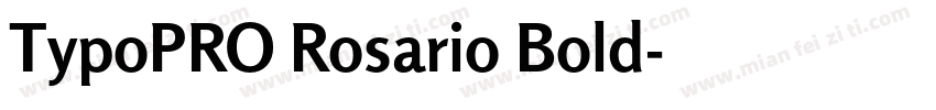 TypoPRO Rosario Bold字体转换